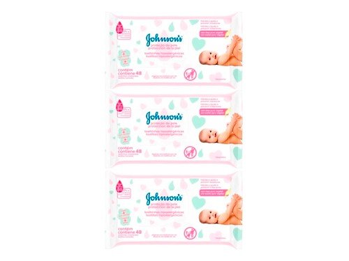 Johnson's Baby Kit X3 Toallitas Húmedas Protección Piel 48u