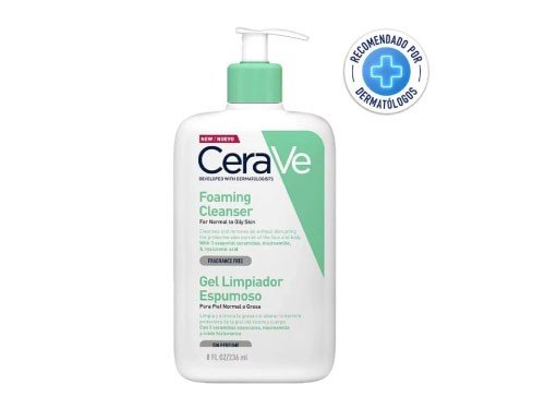 Cerave Gel Limpiador Espumoso Para Piel Normal A Grasa X 236 Ml