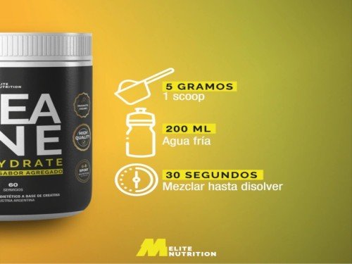 CREATINA PREMIUM MONOHYDRATE EN POLVO MMEDD ELITE NUTRITION