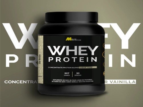 PROTEINA EN POLVO 100% PURA MMEDD ELITE NUTRITION 2LB - SABOR VAINILLA