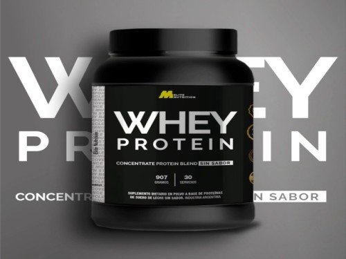 PROTEINA EN POLVO 100% PURA MMEDD ELITE NUTRITION 2LB - SIN SABOR PURA