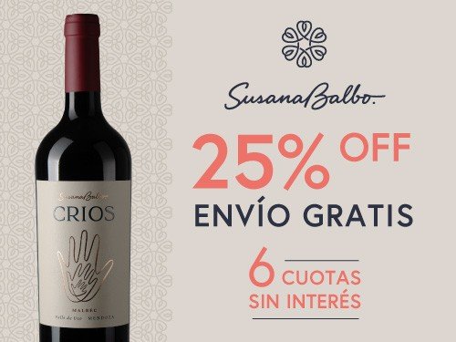 Vino Tinto Crios Malbec - 6x750ml