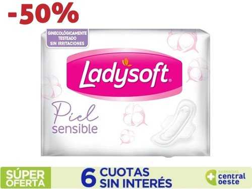 Toallas Femeninas Ladysoft Piel Sensible 8U