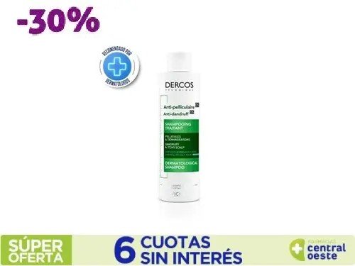 Shampoo Dercos Caspa Grasa x 200 ml