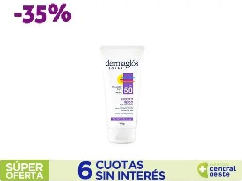 Protector Solar Dermaglos Efecto seco f50 x180gr