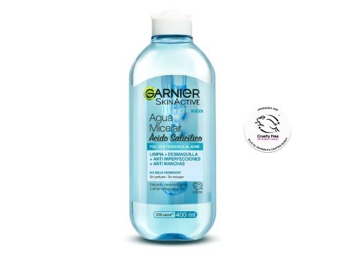 Agua Micelar con Ácido Salicílico de Garnier 400ml