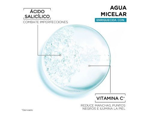 Agua Micelar con Ácido Salicílico de Garnier 400ml