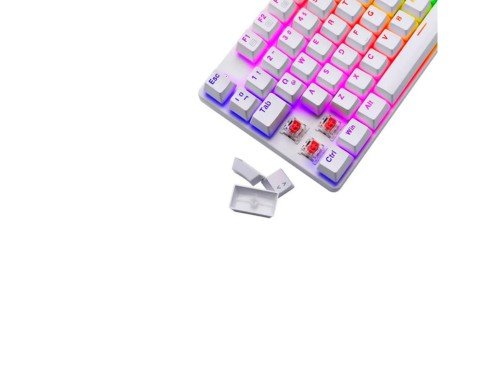 Teclado T-Dagger T-TGK315W-RD Bora White Red Switch TKL USB Mecánico