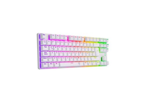 Teclado T-Dagger T-TGK315W-RD Bora White Red Switch TKL USB Mecánico