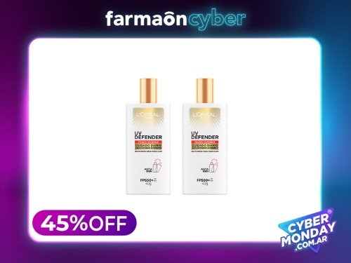 LOREAL PARIS - Combo UV Defender Fluido FPS 50 (2 unidades).