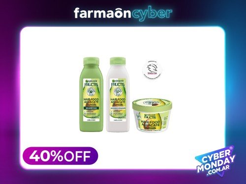 FRUCTIS - Combo Hair Food Palta: Shampoo, Acond. y Mascarilla.