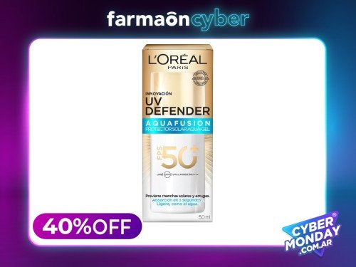 LOREAL PARIS - Protector solar uv defender aqua fusion fps50+ 50 ml