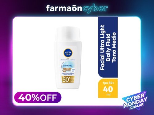 NIVEA - Protector solar F50+ sun daily fluid tono medio 40 ml