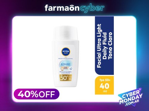 NIVEA - Protector solar F50+ sun daily fluid tono claro 40 ml
