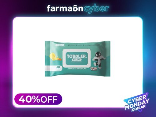 TODDLER - Toallitas humedas sin perfume (48 unidades)