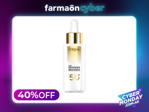 LOREAL PARIS - UV Defender Sérum Invisible FPS 50+. Protector solar