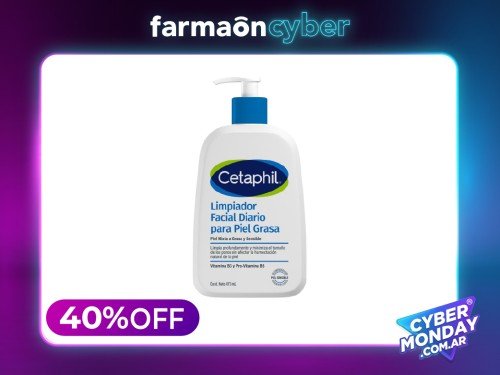 CETAPHIL - Limpiador facial diario para piel grasa 473 ml