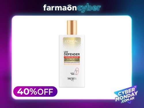 LOREAL PARIS - Protector Solar UV Defender Fluido. Claro FPS50+40g