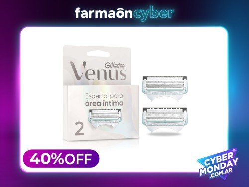 VENUS - Repuesto Máquina Afeitar Venus. Área Íntima (2 unidades).