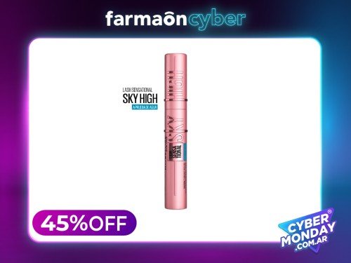 MAYBELLINE - Mascara de pestañas sky high very black waterproof