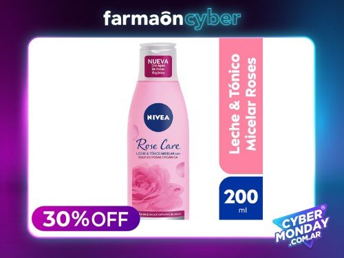 NIVEA - Leche y tónico micelar 2 en 1 Rose Care 200 ml