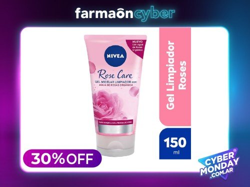 NIVEA - Gel limpiador facial micelar Rose Care 150 ml