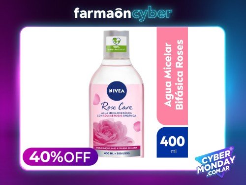 NIVEA - Agua micelar bifásica Rose Care. Todo tipo de piel 400 ml