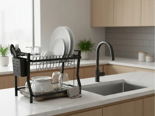 Secaplatos Escurridor 2 Pisos Porta Tabla Bandeja Cubiertero