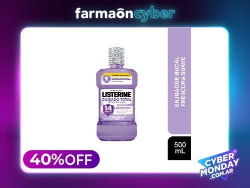 LISTERINE - Enjuague Bucal Cuidado Total. Frescura suave. Sin alcohol
