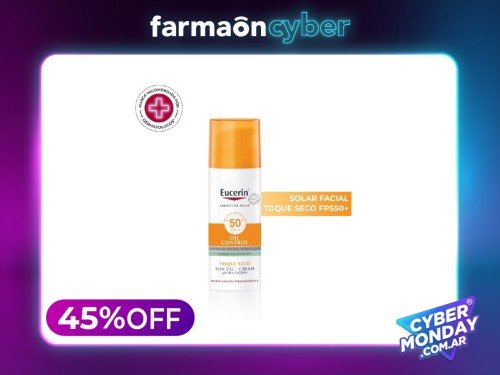 EUCERIN - Protector solar oil control sun gel toque seco fps 50+ 50 ml