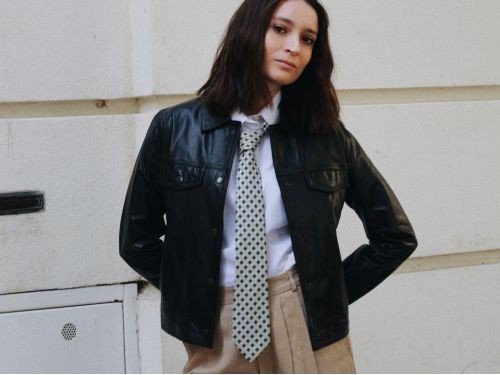 Campera JEAN de cuero vacuno Mi Campo