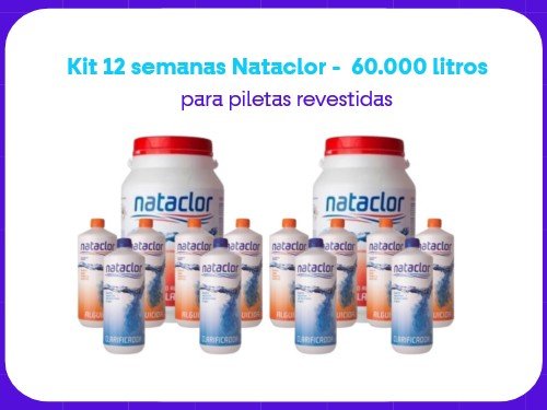 Kit 12 semanaspara 60.000 (Cloro Disol Lenta+Alguicida+Clarificante)
