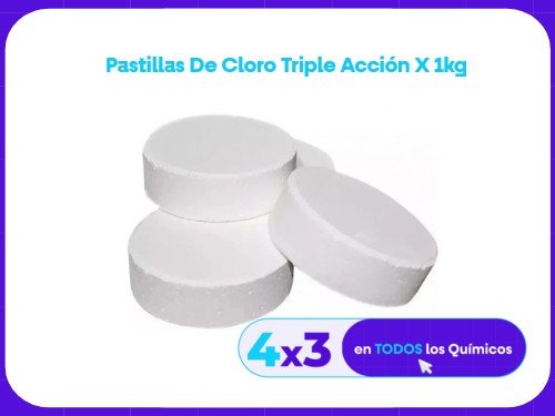 Pastillas De Cloro Triple Acción X 1kg