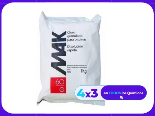Cloro Granulado Mak 60 x 1 Kg Disolución Rápida
