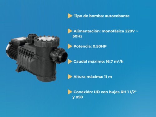 Bomba para Pileta Vulcano BAE-0.50 HP S2000