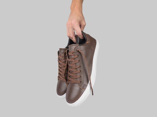 Zapatilla de cuero habano hombre | diseño clásico | Bourbon