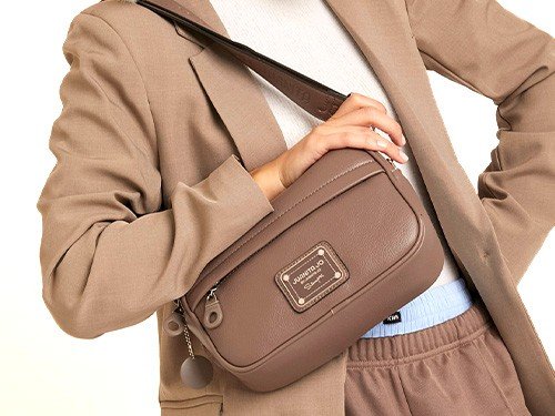 Bandolera visón de mujer 30% OFF +12 cuotas sin interés