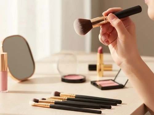 Brochas Pincel Set X 8 Para Maquillaje Make Up Rubor Sombras