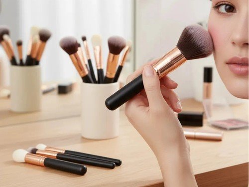 Brochas Pincel Set X 8 Para Maquillaje Make Up Rubor Sombras