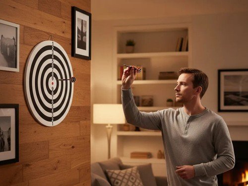 Tiro Al Blanco Juego De Dardos Tablero Reversible Premium