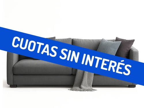 Sillón Sofa Young Magnus 2 Cuerpos Gris Oscuro