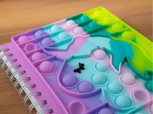 Cuaderno Cuadernillo Espiral Pop It Unicornio Diario Libreta