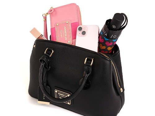 Cartera De Mano Negra Mediana de mujer 20%OFF+12 cuotas sin interés