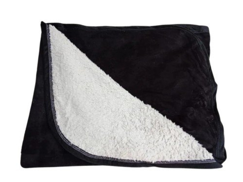 Frazada Con Corderito Manta Acanalada Flannel Plush Invierno