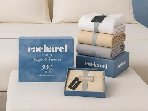 Sabanas Cacharel King 300 Hilos 100% Algodón