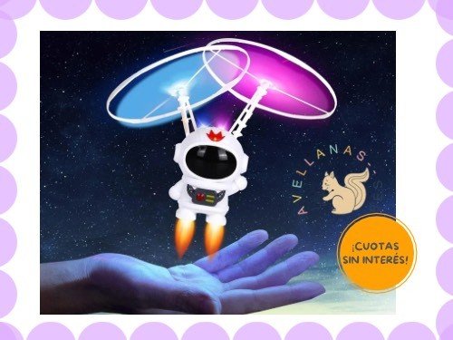 Spaceman volador con sensor, luz led. Astronauta que vuela carga usb