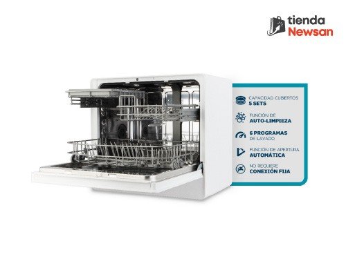 Lavavajillas Sobre Mesada Philco Set de 5 Cubiertos