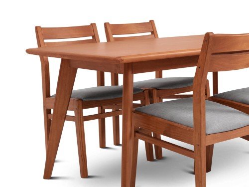 Mesa Docta Nórdica con 4 Sillas Docta Aspen Cedro Espácity