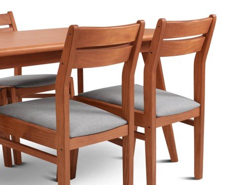 Mesa Docta Nórdica con 4 Sillas Docta Aspen Cedro Espácity