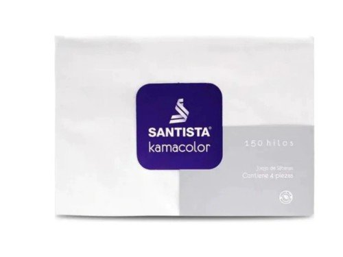 Juego De Sabanas 2 1/2 Plaza 150 Hilos Santista Kamacolor